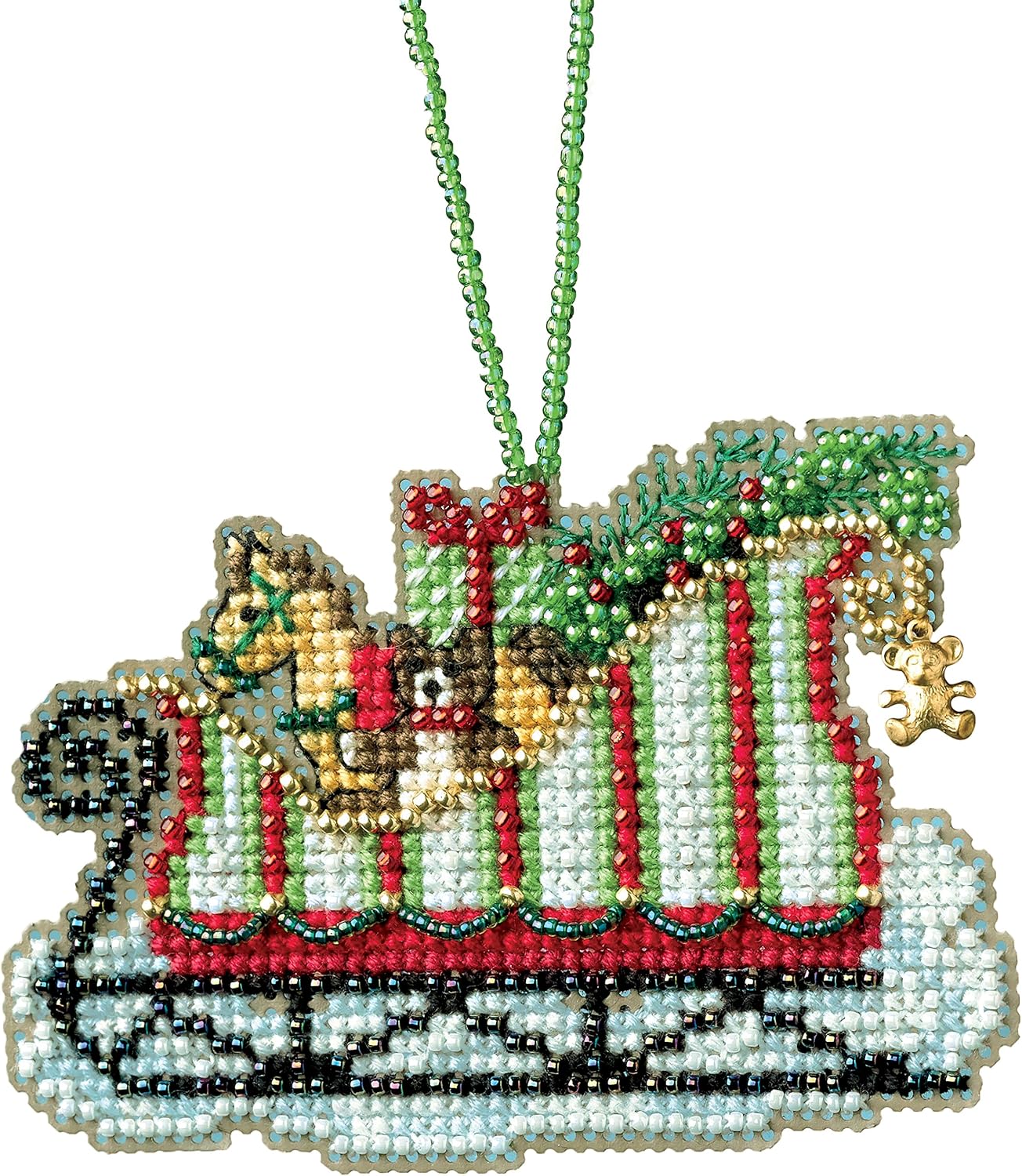 Toyland Sleigh Beaded Cross Stitch kit by Mill Hill