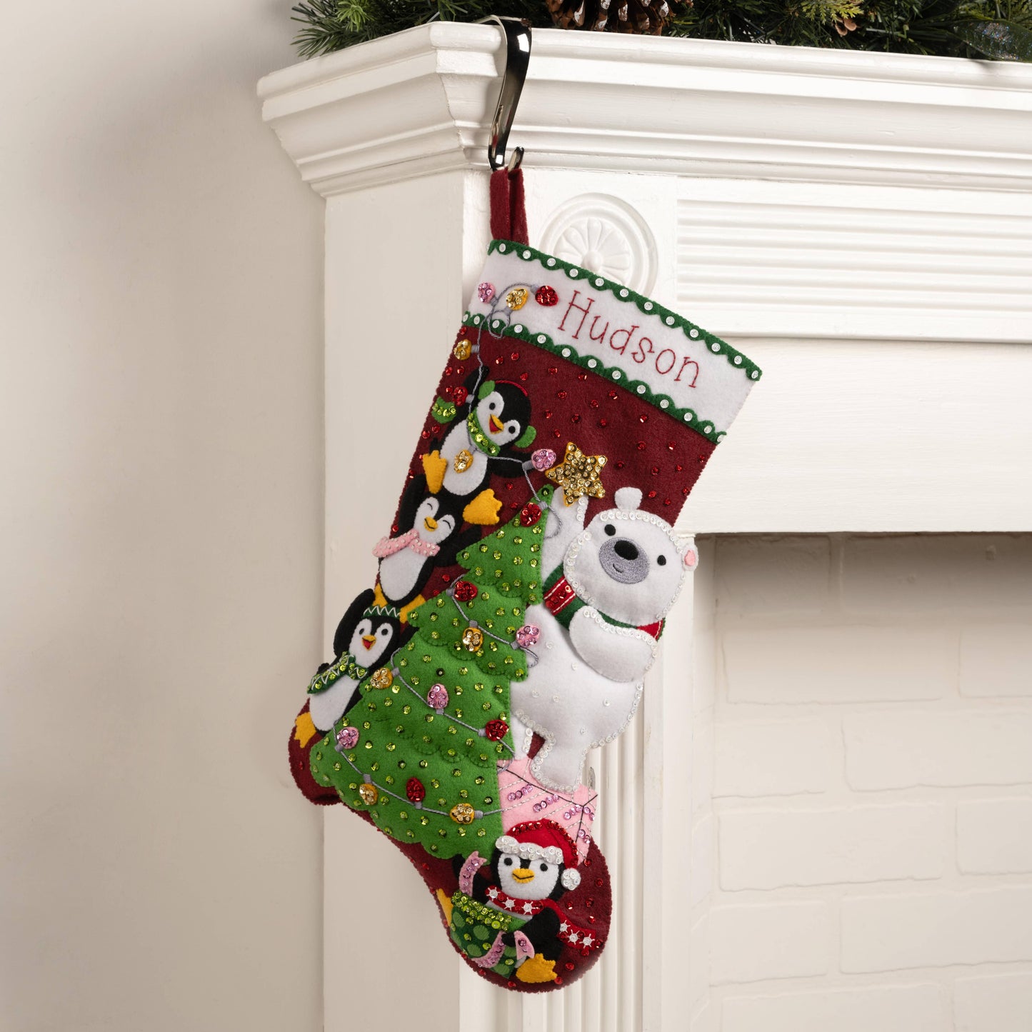 Bucilla® Seasonal Felt Stocking Kit - Arctic Tree Trimmers