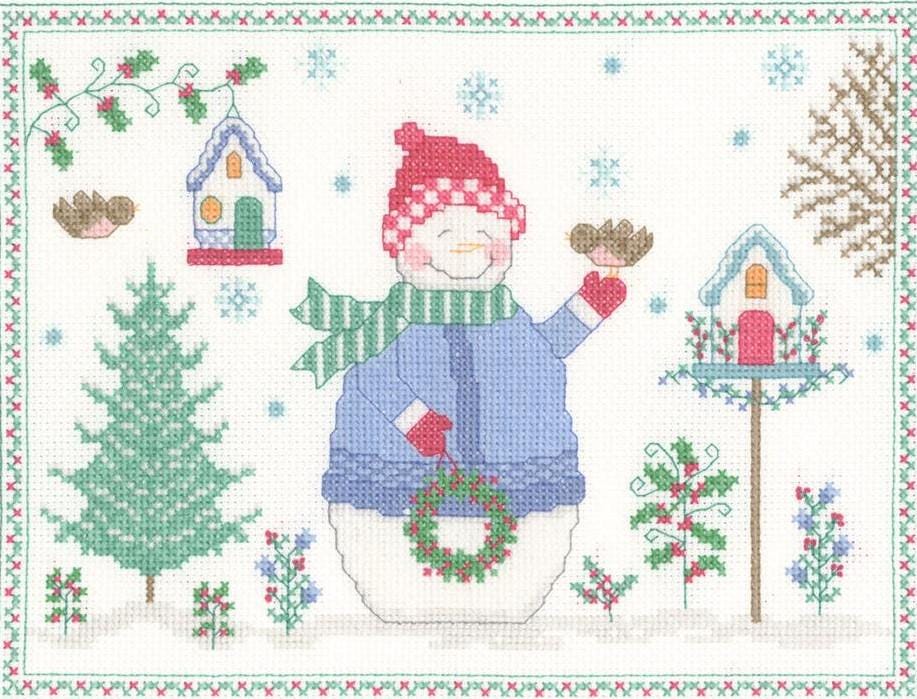 Cathy Bussi Counted Cross Stitch Pattern Leaflet ~ Snowy's Garden ~ Printed Pattern