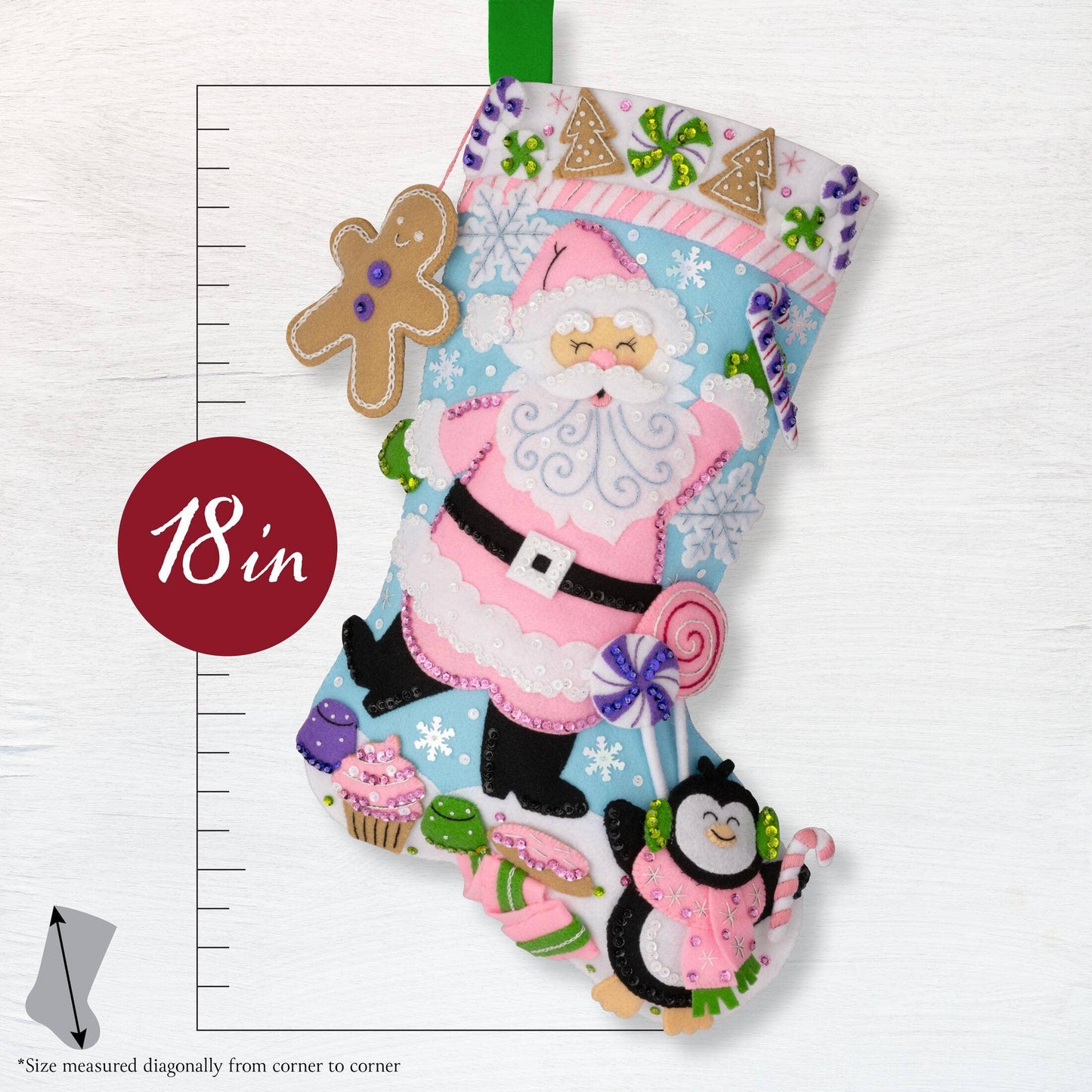 Bucilla ® Seasonal Felt Stocking Kit - Lollipop Santa