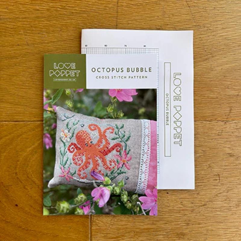 Octopus Bubble Counted Cross Stitch Pattern Leaflet by Love Poppet - Printed Pattern