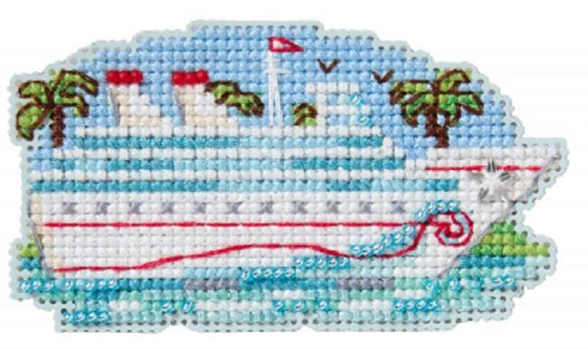 Winter Cruise Mill Hill 2025 Winter Holiday beaded cross stitch kit MH182534