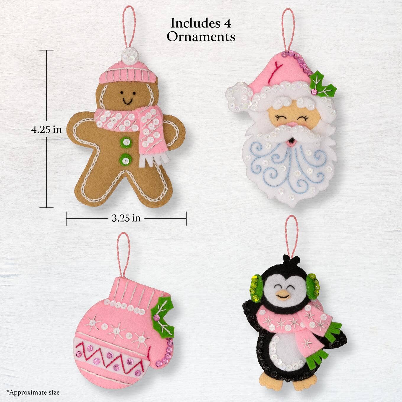 Bucilla ® Seasonal Felt Ornaments Kit - Santa Sweets