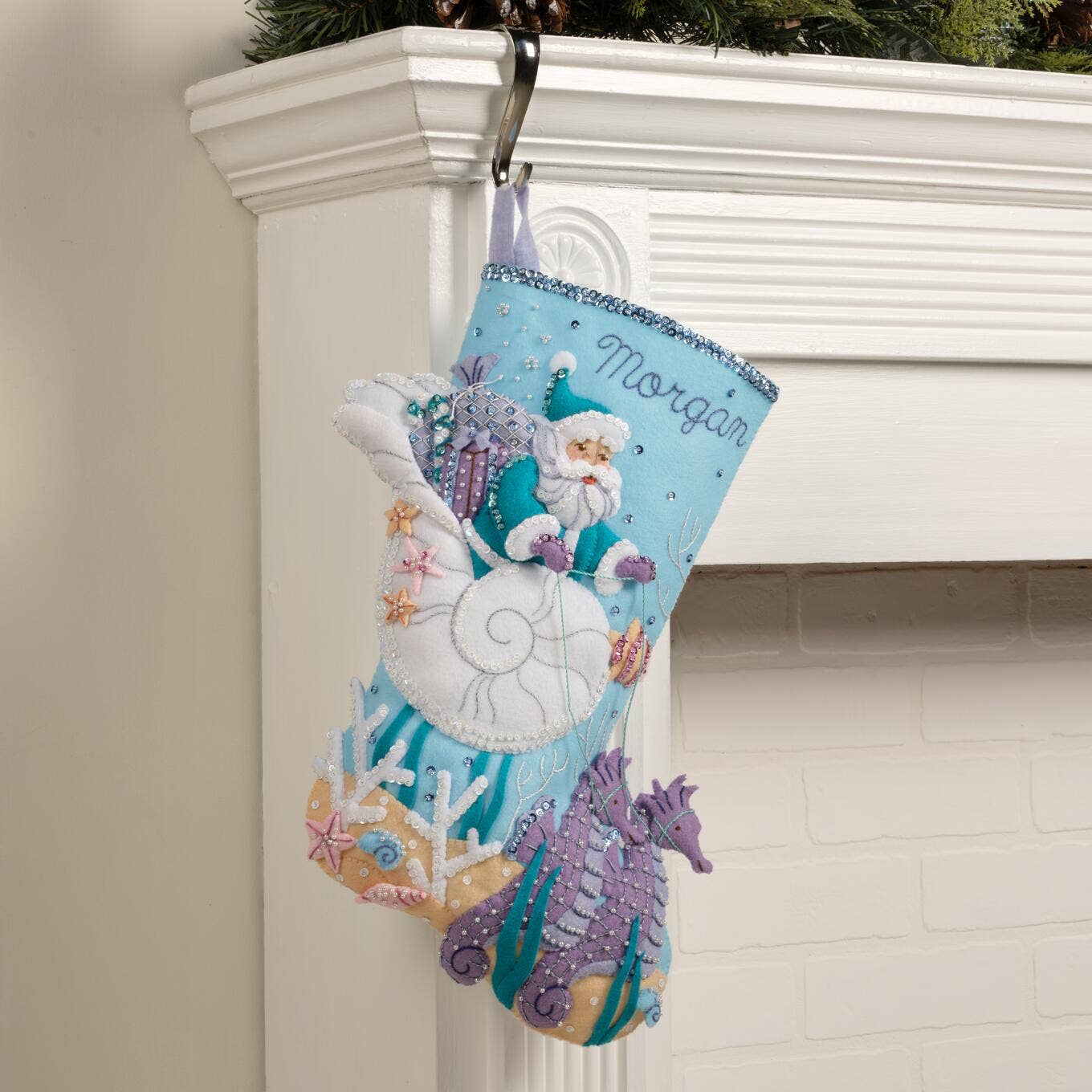 Bucilla® Seasonal Felt Stocking Kit - Santa’s Sea Life