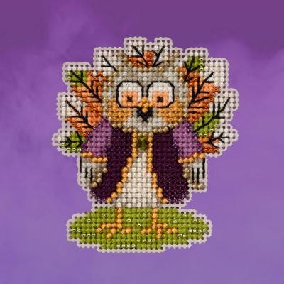 Mill Hill Autumn Harvest Beaded Cross Stitch Kit ~ Turkey Owl ~
