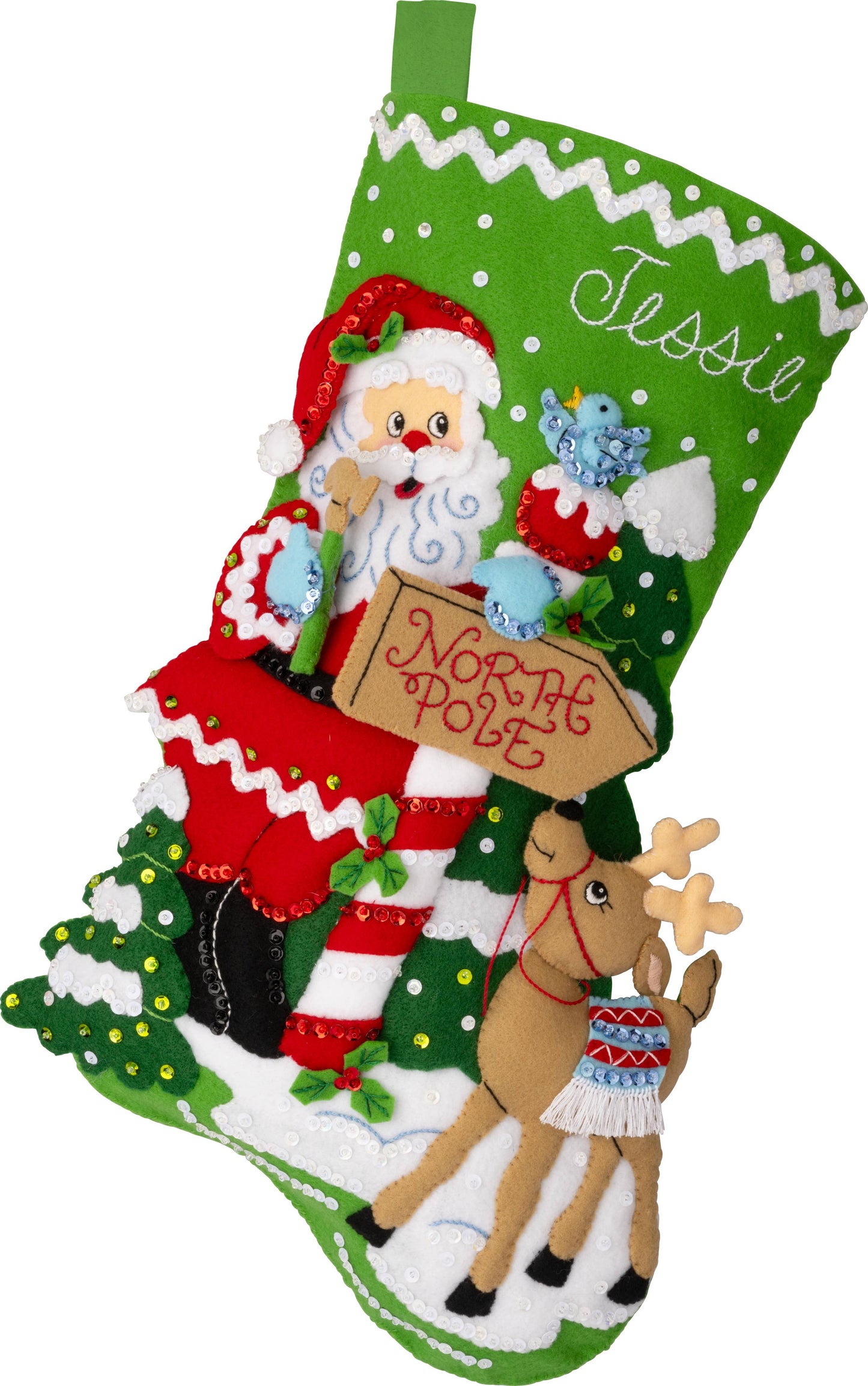 Bucilla ® Seasonal Felt Stocking Kit - North Pole This Way