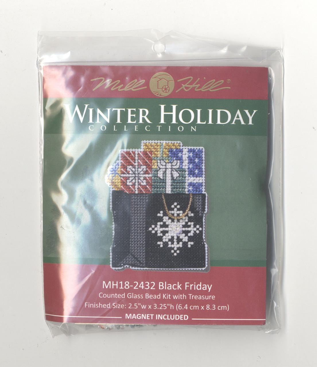 Mill Hill 2024 Winter Holiday Beaded Cross Stitch Ornament kit ~ Black Friday