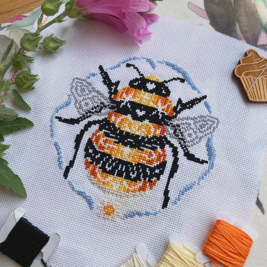 Bee Kind Counted Cross Stitch Pattern Leaflet by Love Poppet - Printed Pattern