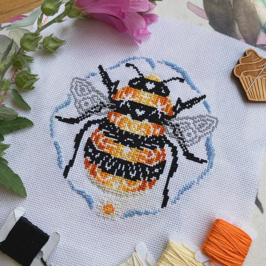 Bee Kind Counted Cross Stitch Pattern Leaflet by Love Poppet - Printed Pattern