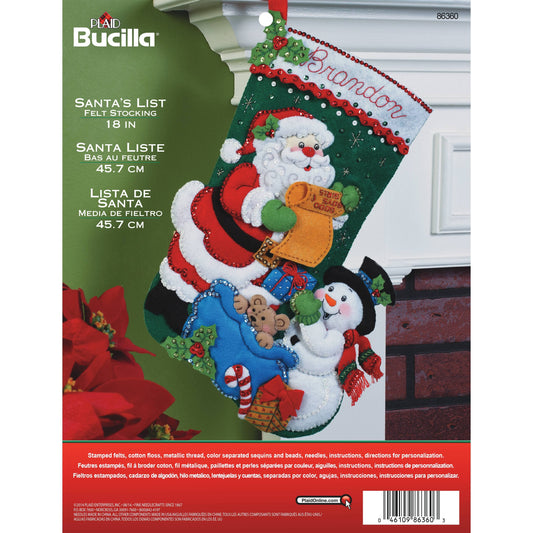 Bucilla ® Seasonal Felt Stocking Kit - Santa’s List