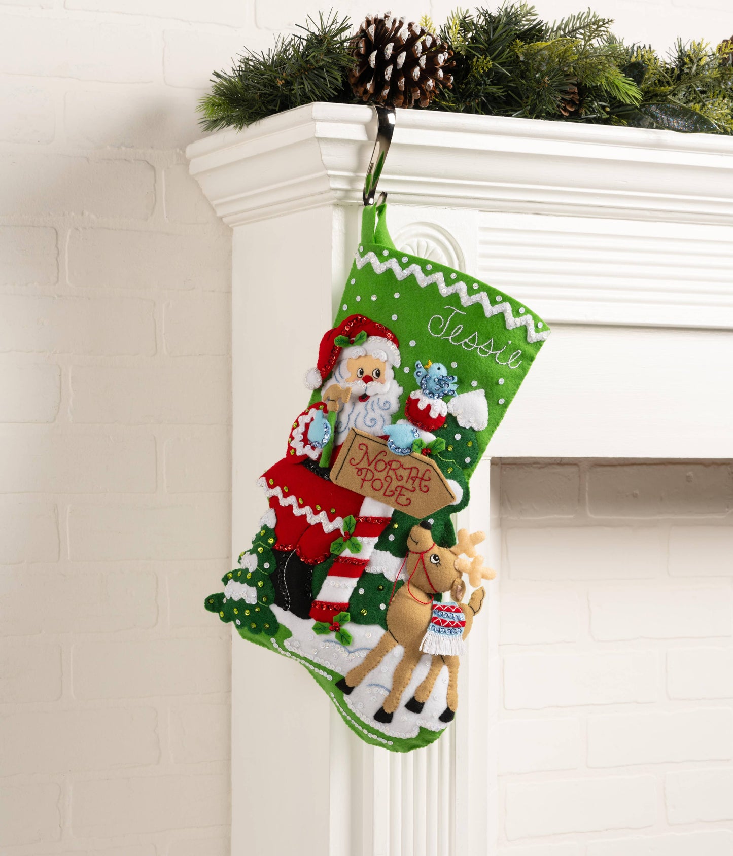 Bucilla ® Seasonal Felt Stocking Kit - North Pole This Way