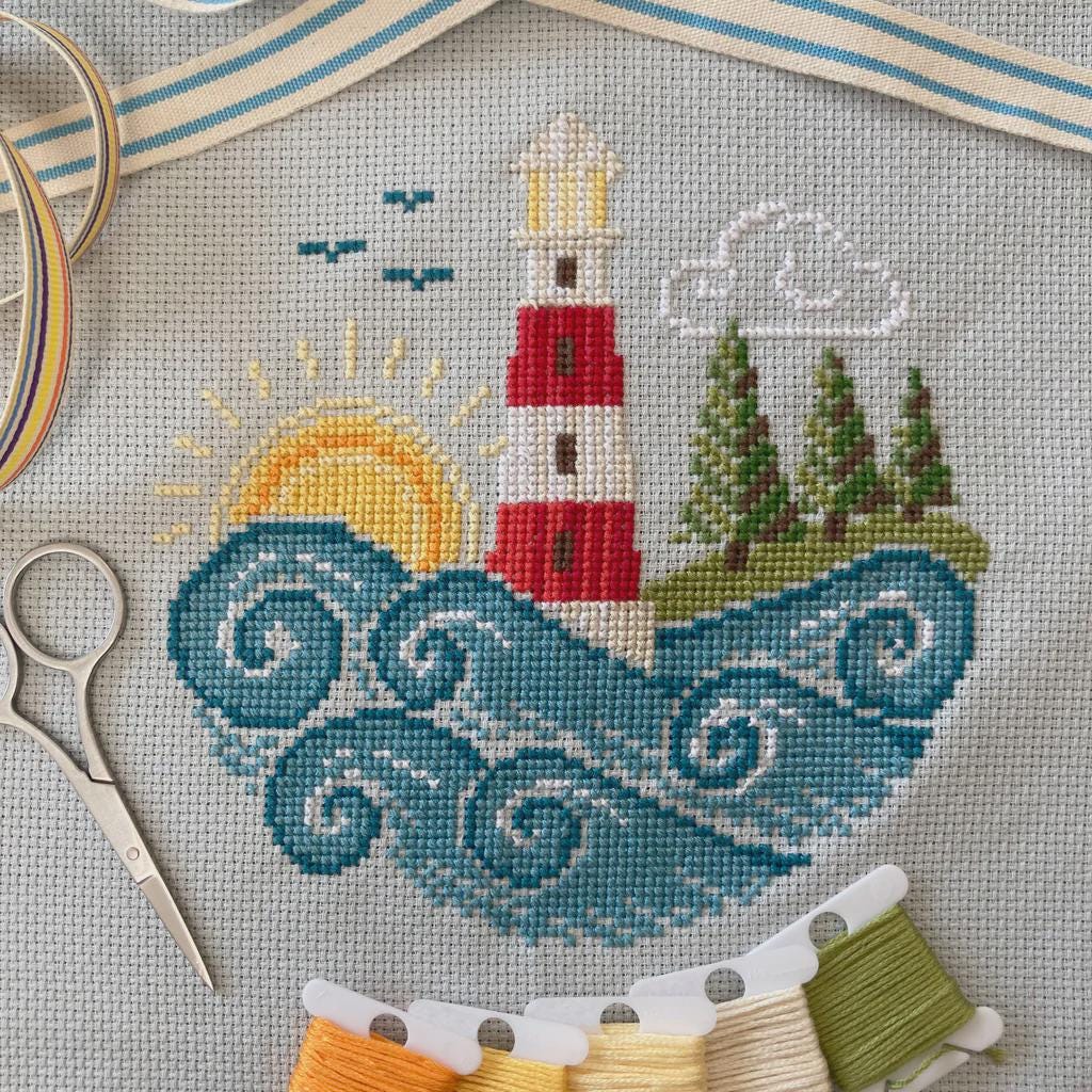 Going Coastal Counted Cross Stitch Pattern by Love Poppet - Printed Pattern