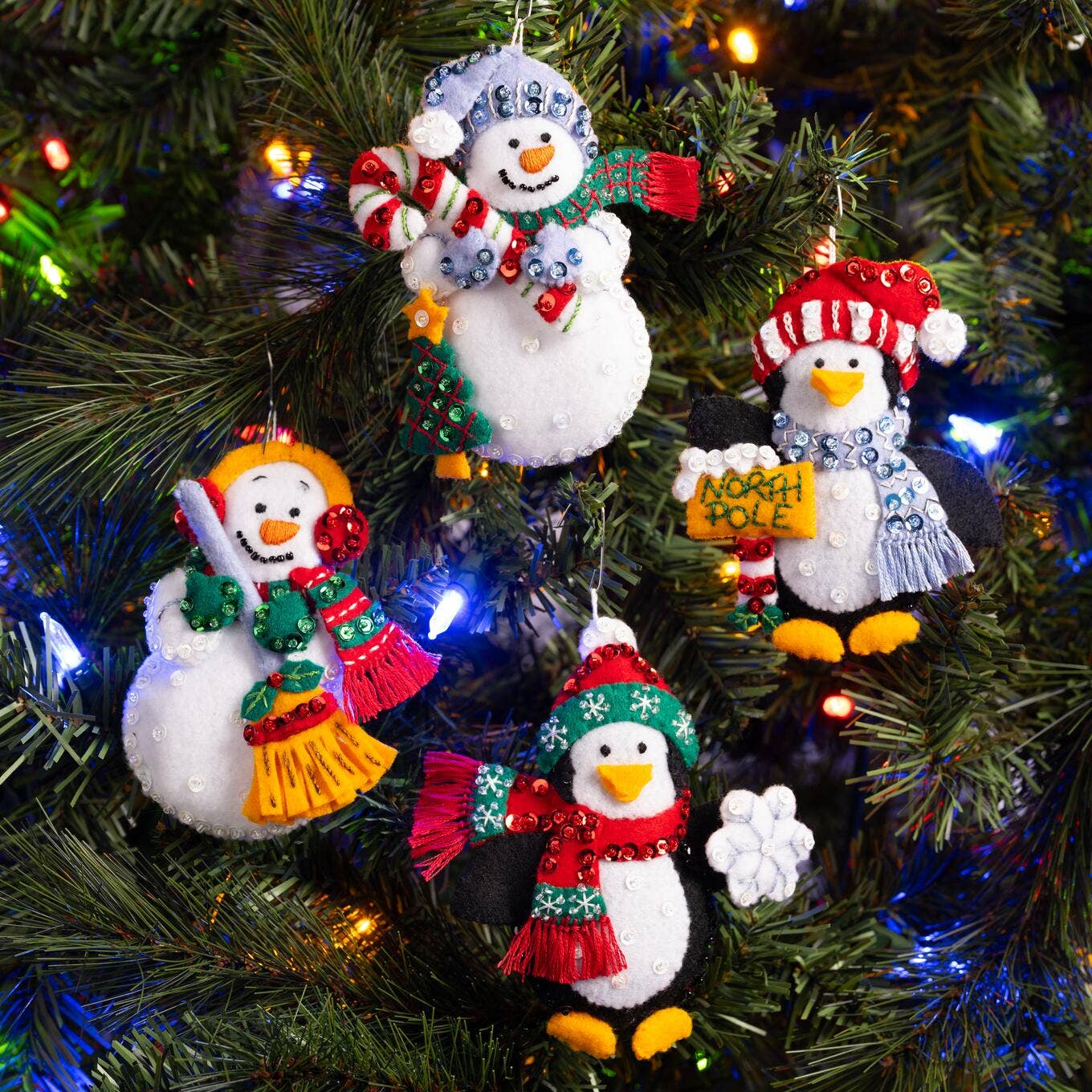 Bucilla®  Seasonal Felt Ornaments Kit - Polar Pal Parade