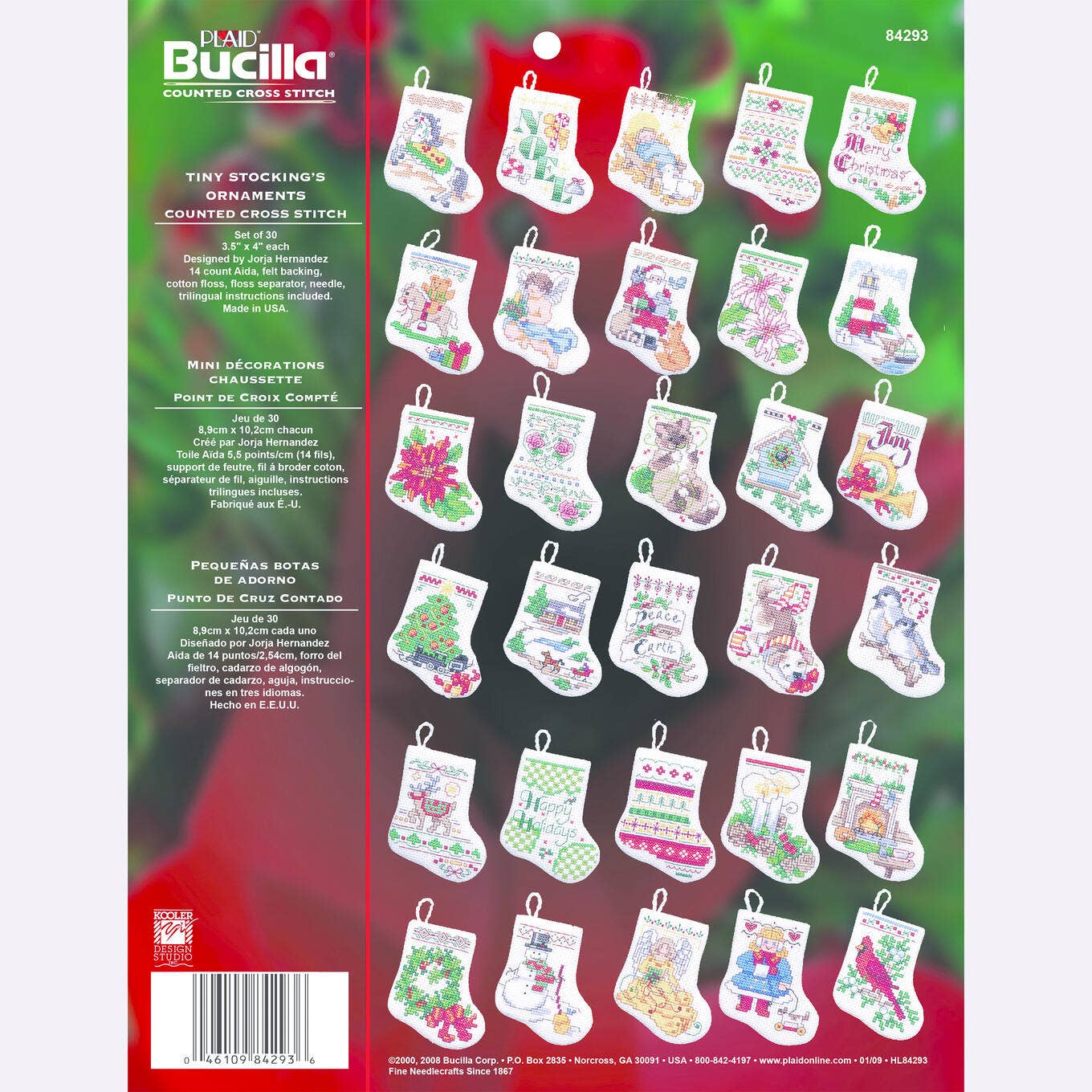 Bucilla ® Seasonal Counted Cross Stitch Kit - Tiny Stockings