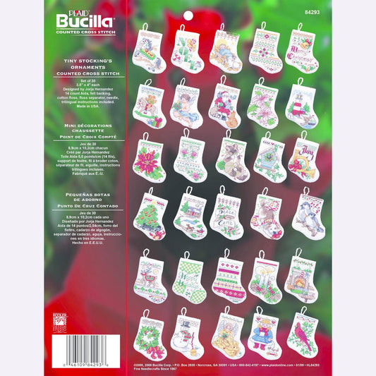 Bucilla ® Seasonal Counted Cross Stitch Kit - Tiny Stockings