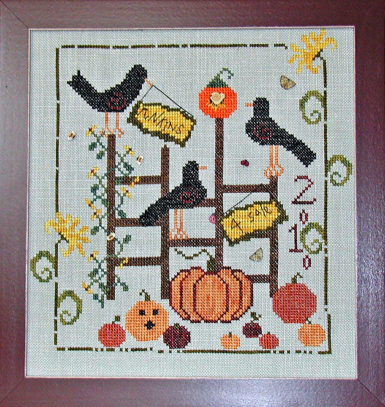 Punkins 4 Sale counted cross stitch pattern by Praiseworthy Stitches