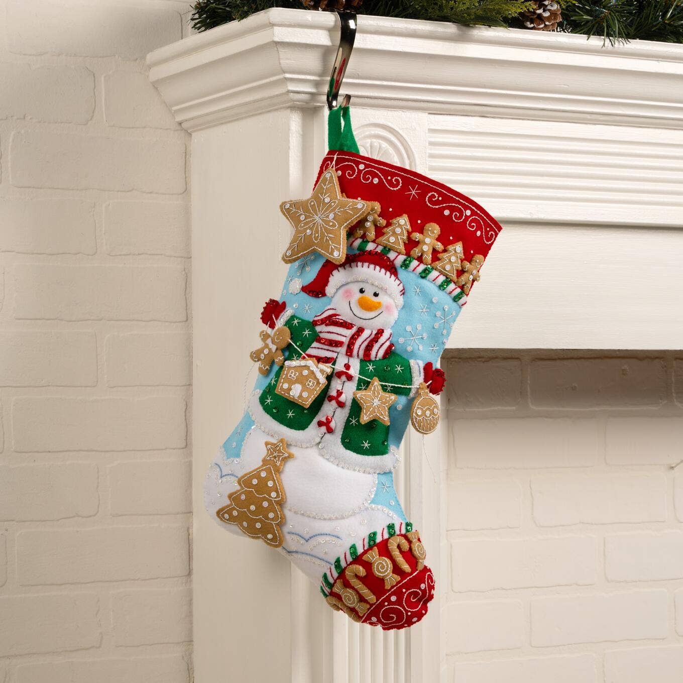 Bucilla® Felt Stocking Kit - Jolly Gingerbread Snowman