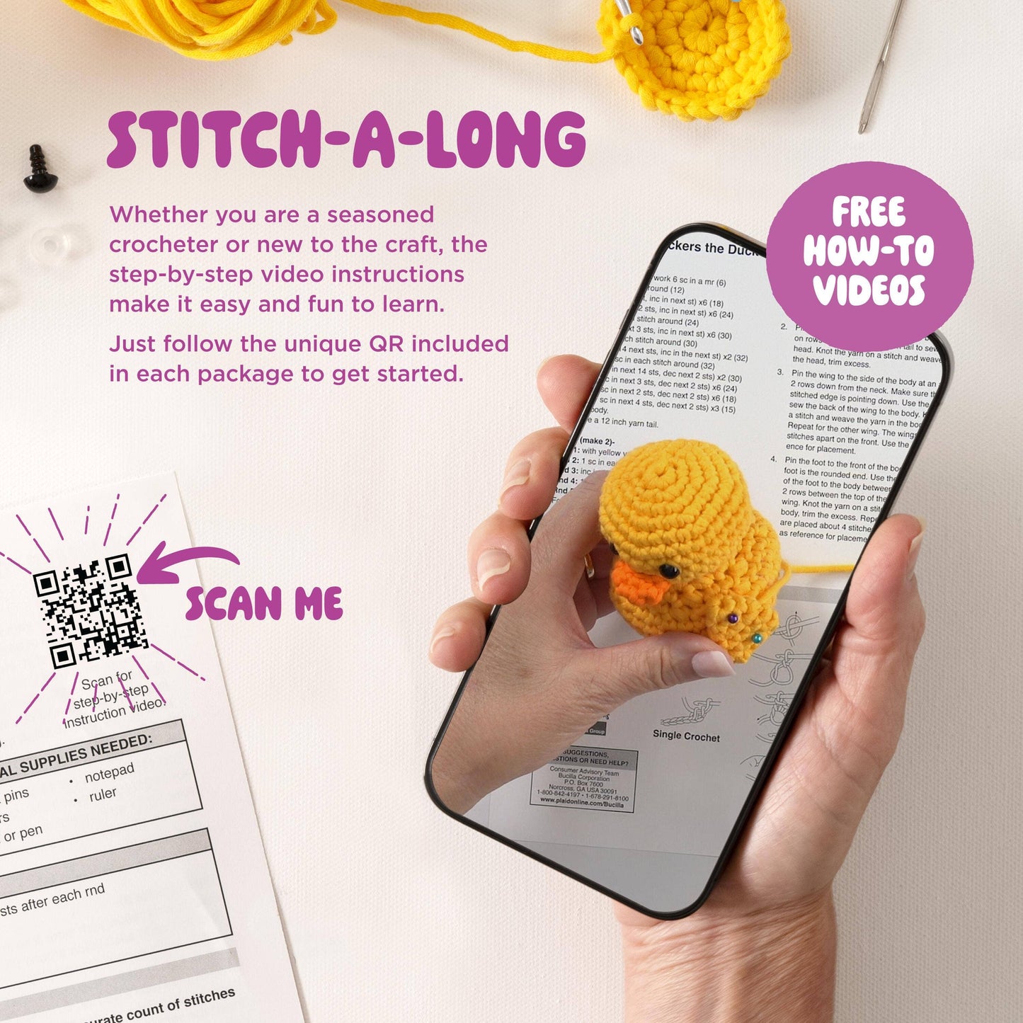 Bucilla ® Amigurumi Crochet Kit – Sprout the Mushroom 3"