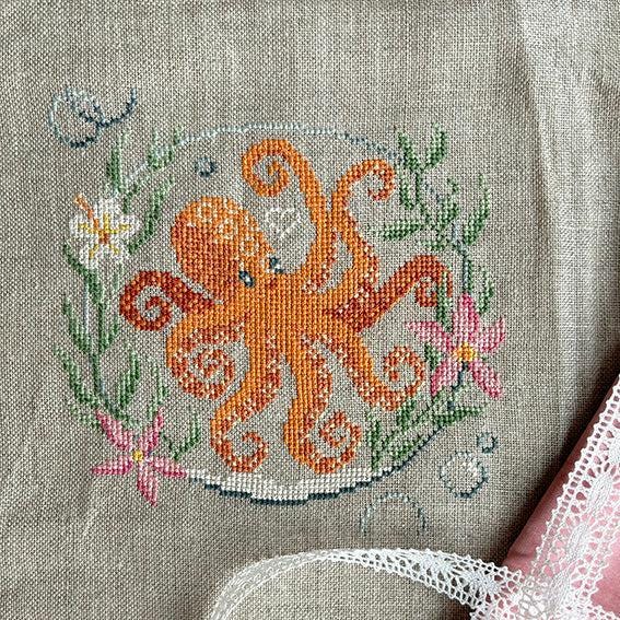 Octopus Bubble Counted Cross Stitch Pattern Leaflet by Love Poppet - Printed Pattern
