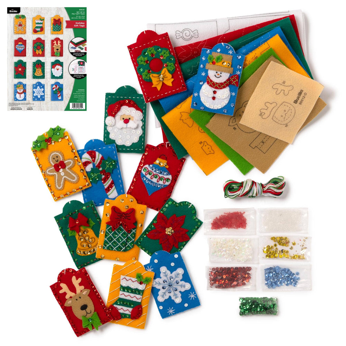 Bucilla® Holiday Gift Tags – Seasonal Felt Kits