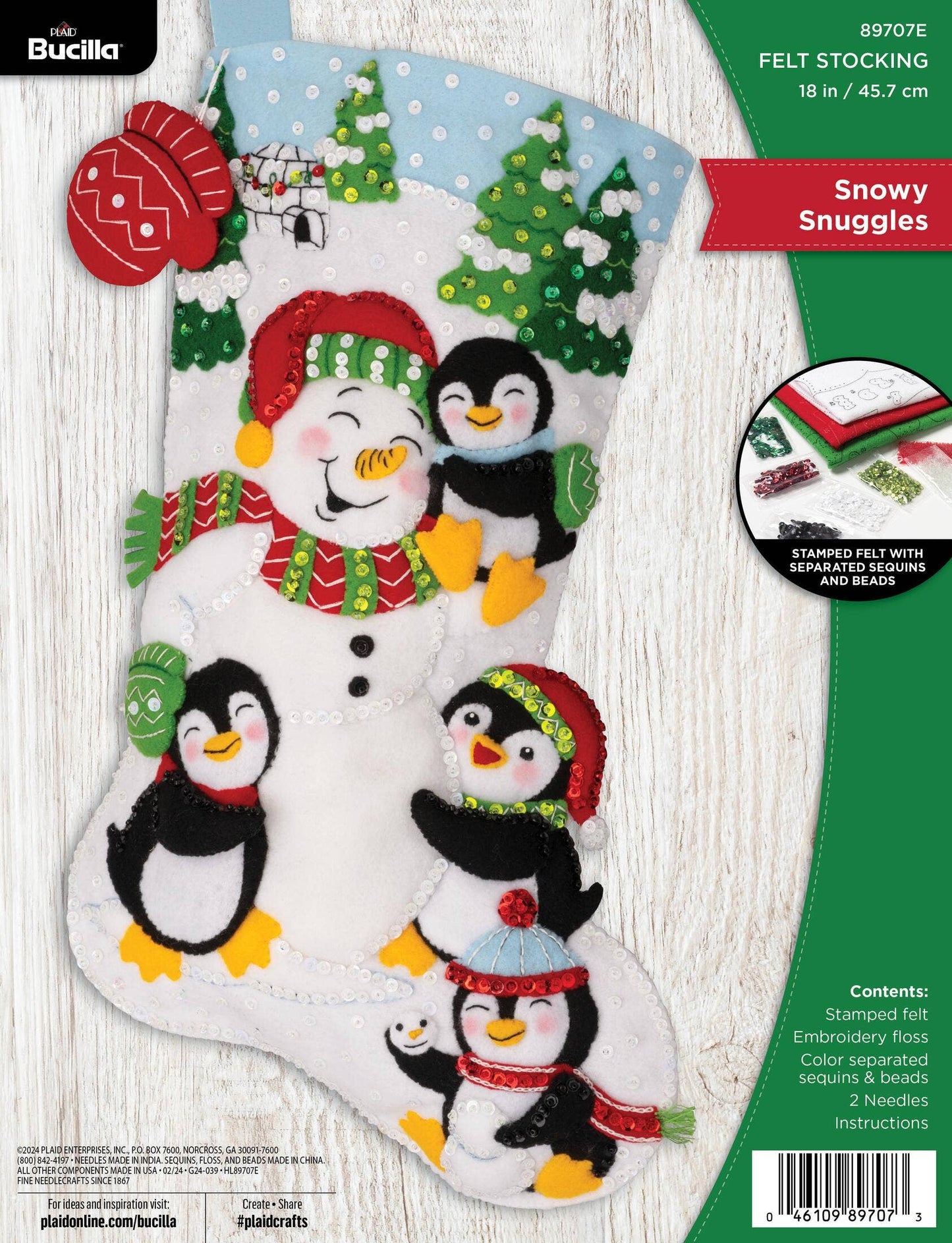 Bucilla ® Seasonal Felt Stocking Kit - Snowy Snuggles