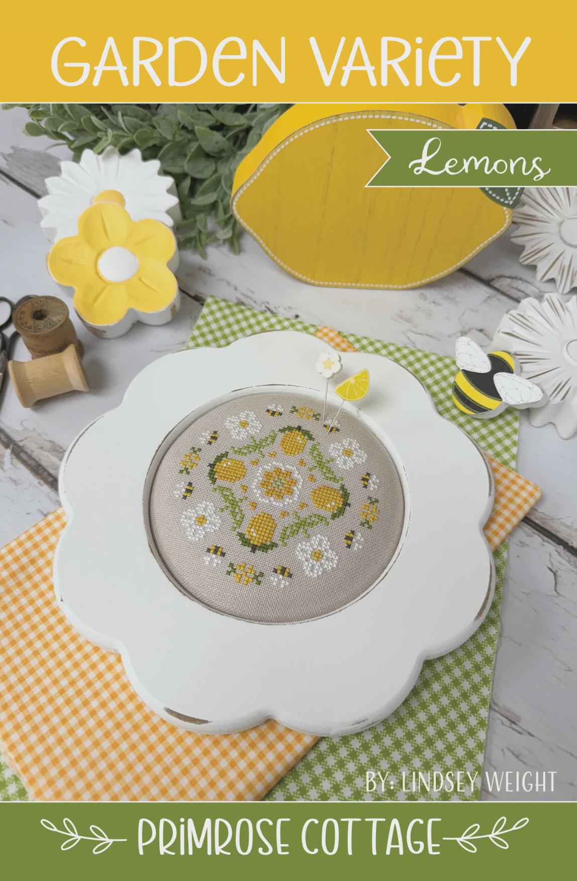 Primrose Cottage Stitches Counted Cross Stitch Chart ~ Lemons ~ Garden Variety Hardcopy printed pattern