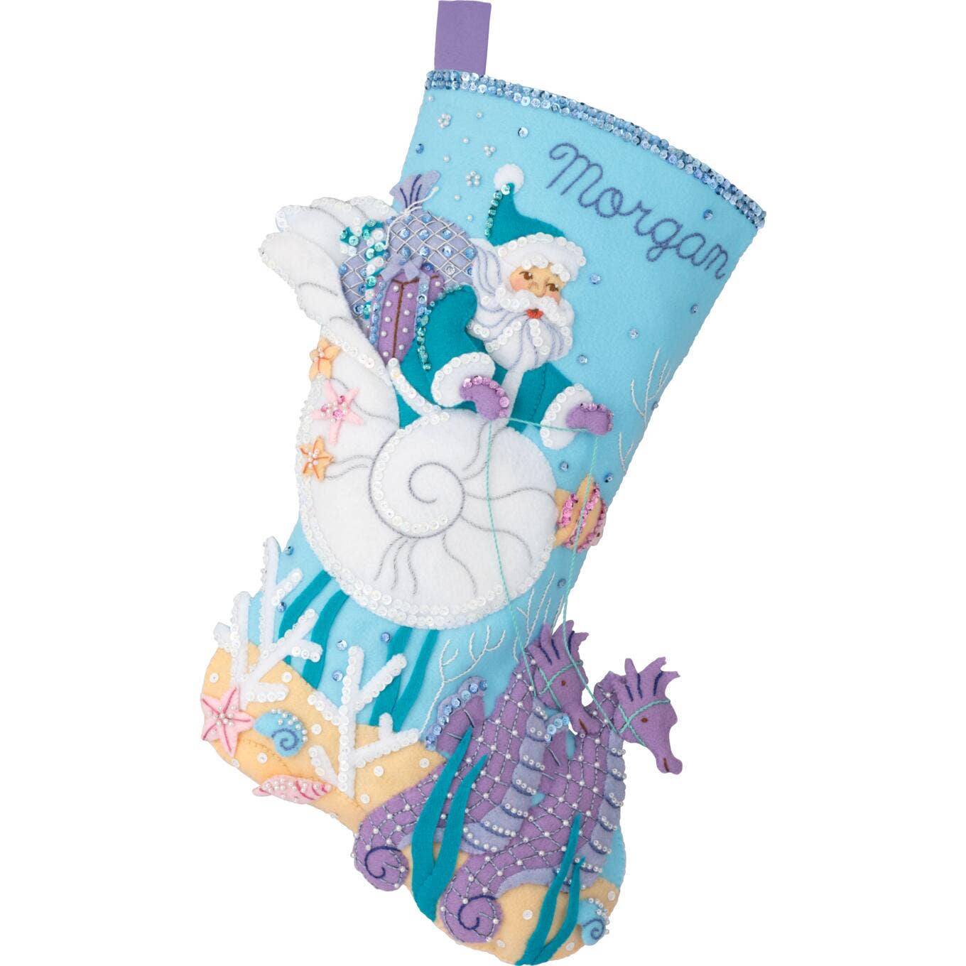 Bucilla® Seasonal Felt Stocking Kit - Santa’s Sea Life