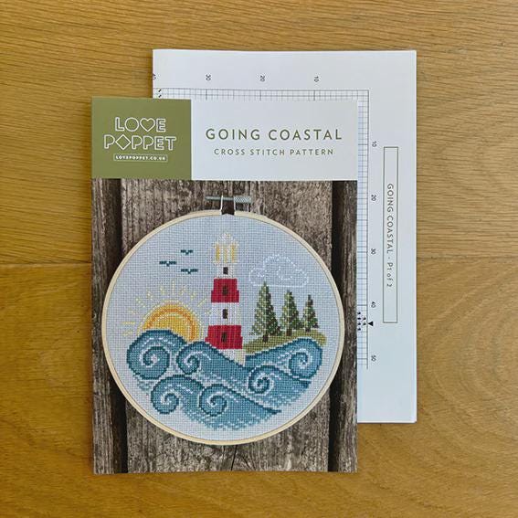 Going Coastal Counted Cross Stitch Pattern by Love Poppet - Printed Pattern