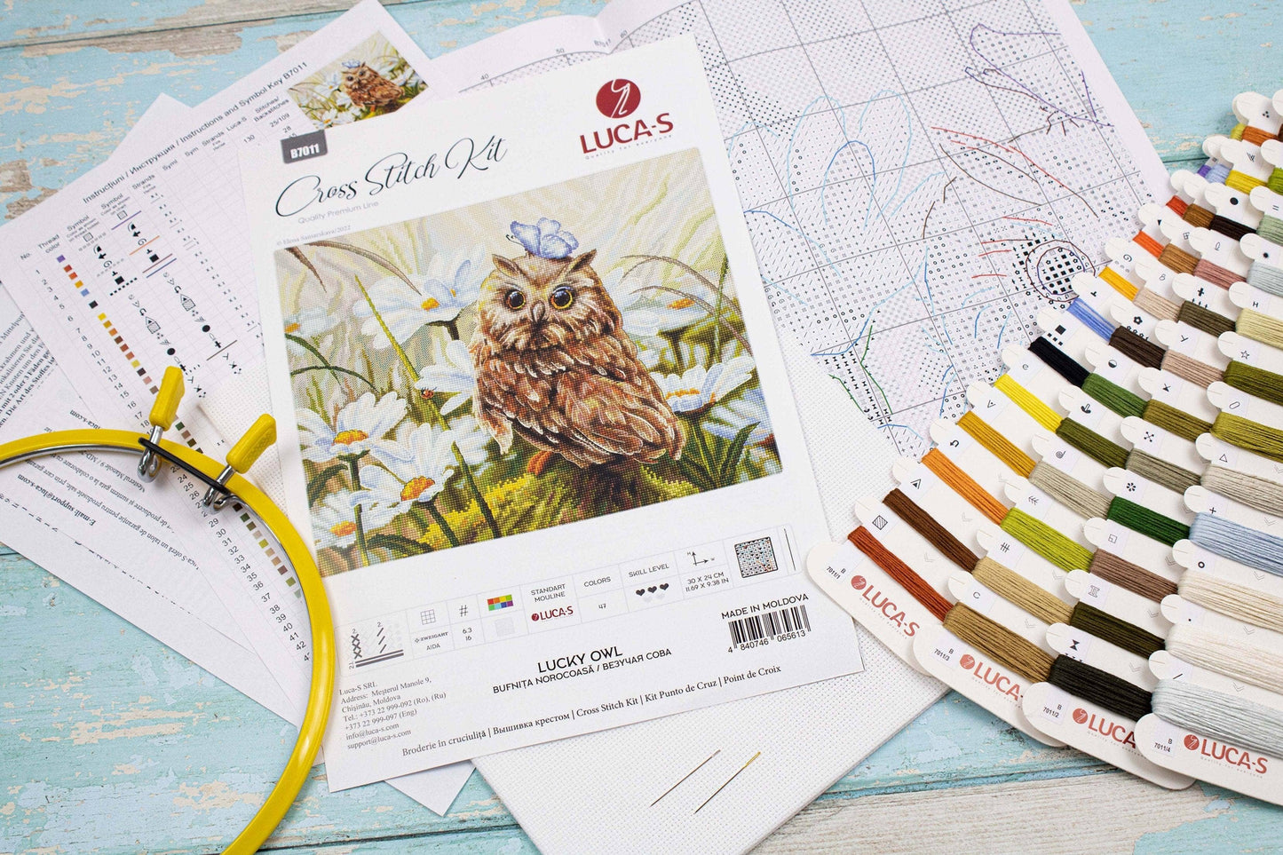 Lucky Owl Counted Cross Stitch Kit Luca-S - B7011