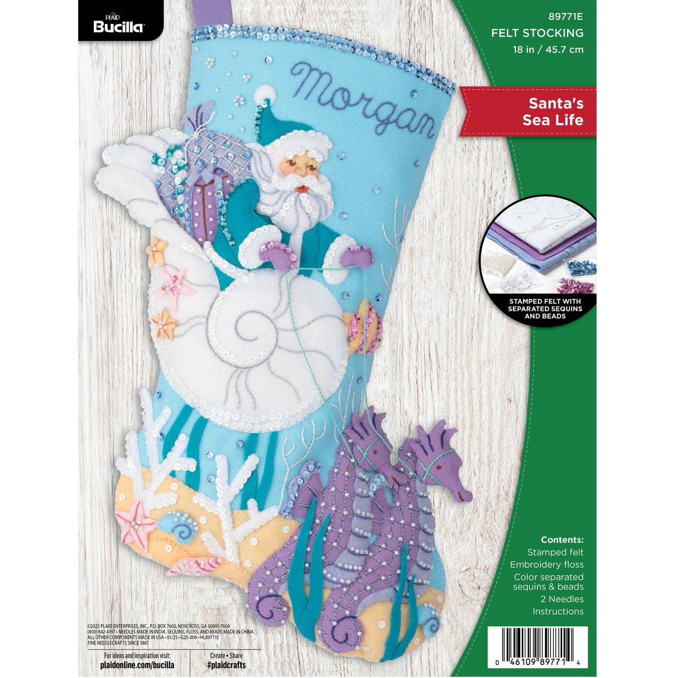 Bucilla® Seasonal Felt Stocking Kit - Santa’s Sea Life