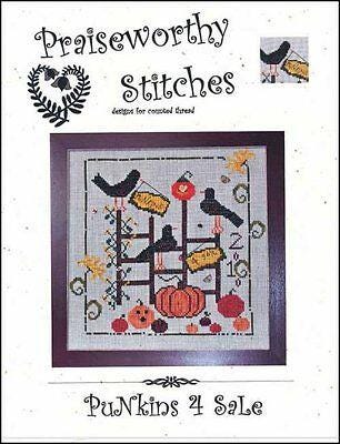 Punkins 4 Sale counted cross stitch pattern by Praiseworthy Stitches