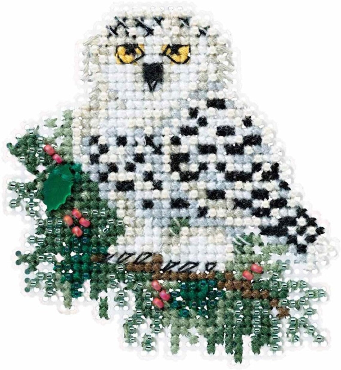 Mill Hill Snowy Owlet Winter Holiday Beaded Cross Stitch Kit